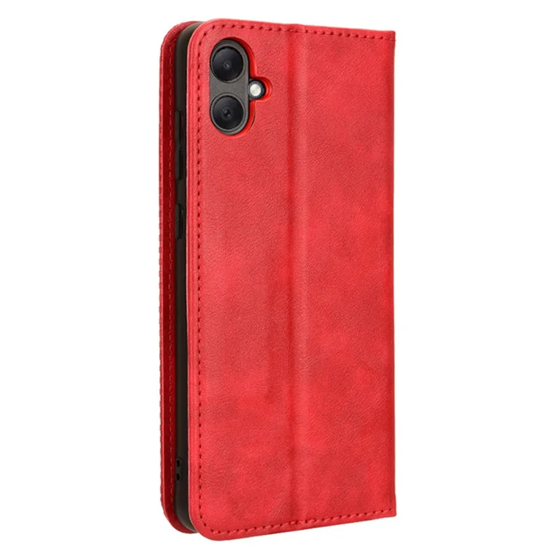 Чехол для Samsung Galaxy A05 4G, ударопрочный, из искусственной кожи с бумажником и подставкой, цвет: красный