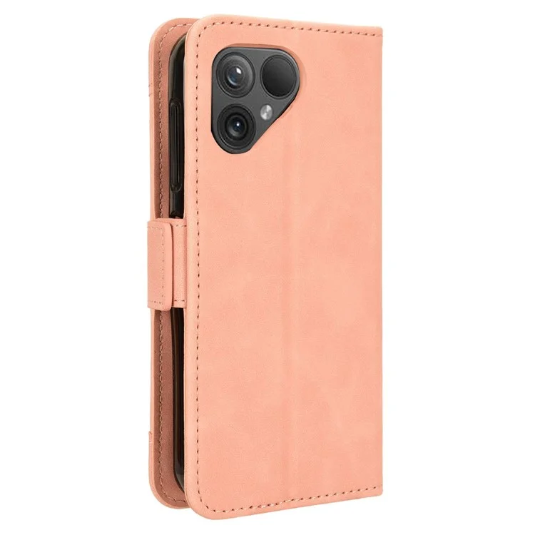 Für Fairphone 5 Hülle Anti-Kratzer Folio Klapphülle PU-Leder Handyhülle - Pink