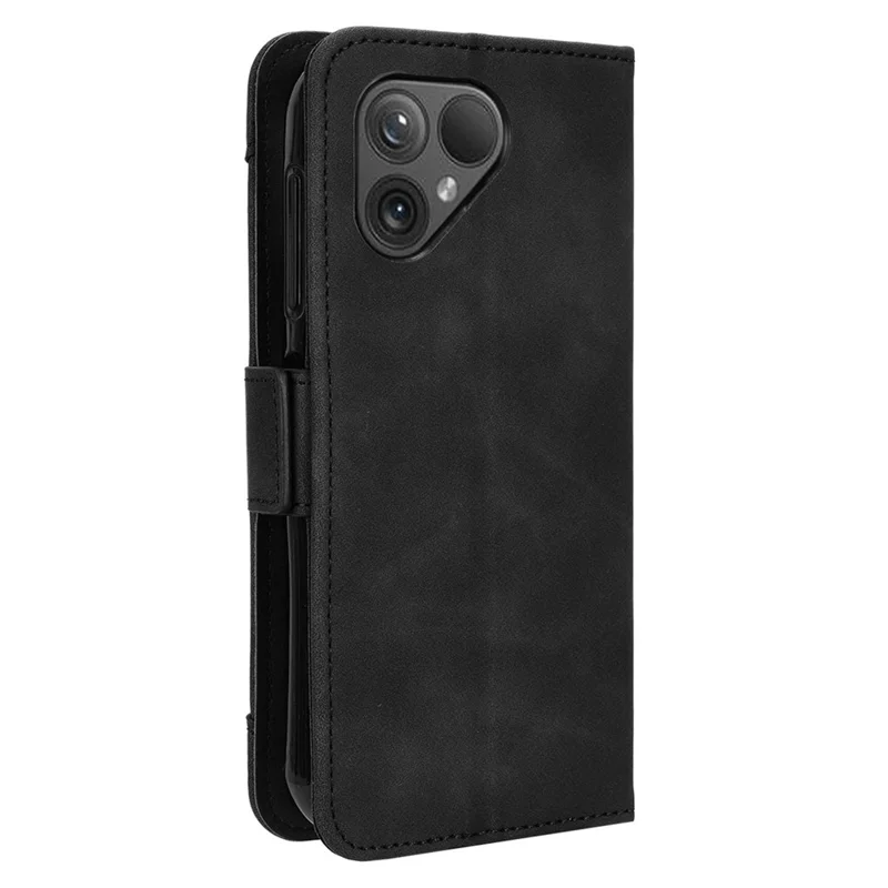 Для Fairphone 5 Чехол Анти-царапины Folio Flip PU Кожаный Чехол-Кошелек - Черный