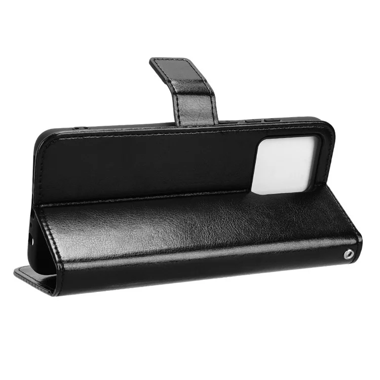 Für Motorola Moto G84 5G Case Anti-drop PU-Leder-Brieftasche Flip-Ständer Handyhülle - Schwarz