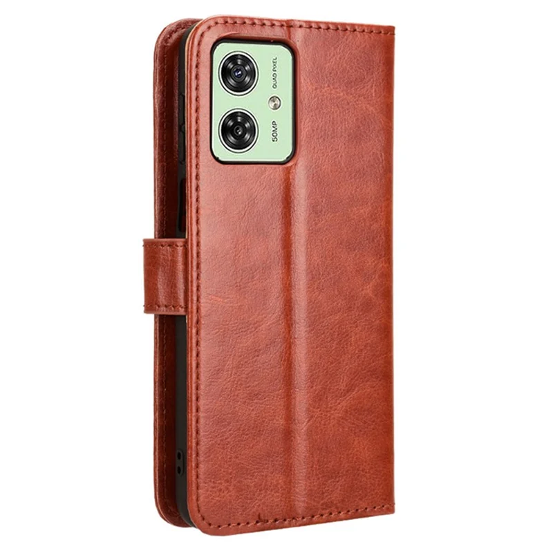 For Motorola Moto G54 5G / G54 Power 5G / G64 5G / G64y 5G Case Shockproof Leather Wallet Stand Phone Cover - Brown