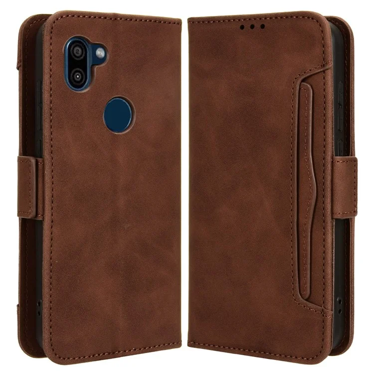 Für Orbic Fun+ 4G Hülle, Kratzfestes PU-Leder, Telefon-Portemonnaie-Folio-Klapphülle - Braun