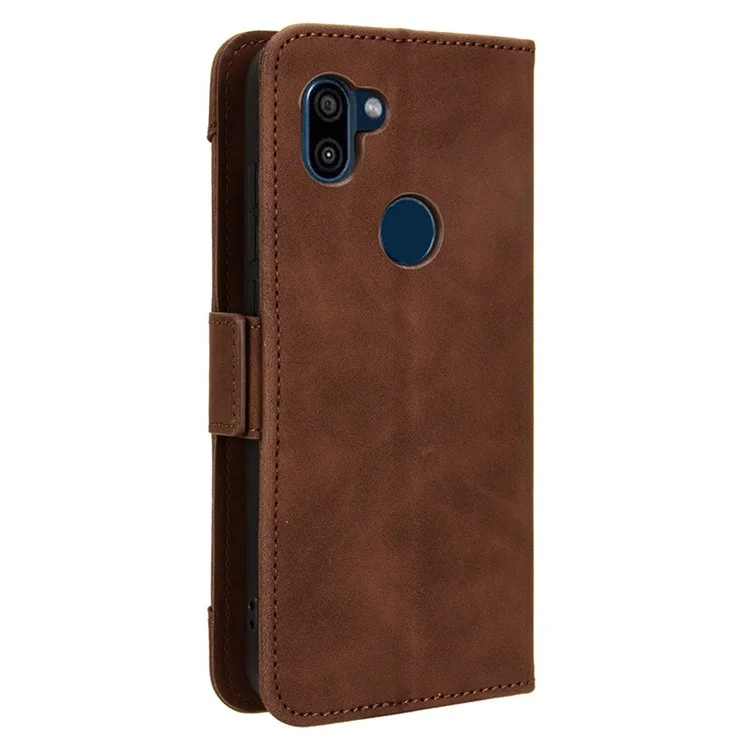 Für Orbic Fun+ 4G Hülle, Kratzfestes PU-Leder, Telefon-Portemonnaie-Folio-Klapphülle - Braun