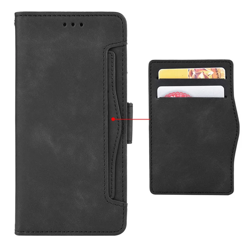 For Orbic Fun+ 4G Case Anti-scratch PU Leather Phone Wallet Folio Flip Cover - Black