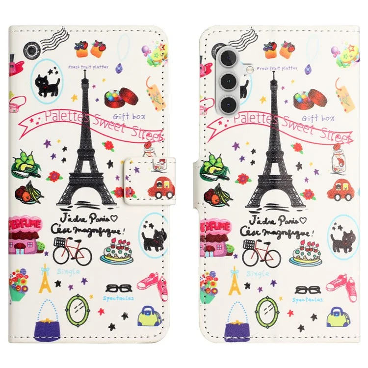 Shockproof Case for Samsung Galaxy A05s 4G Leather Case Pattern Printing Wallet Phone Cover - Iron Tower