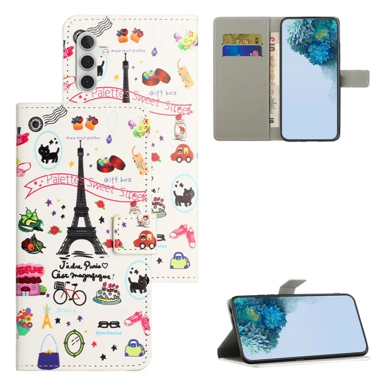Shockproof Case for Samsung Galaxy A05s 4G Leather Case Pattern Printing Wallet Phone Cover - Iron Tower