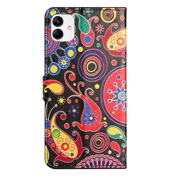 For Samsung Galaxy A05 4G Shockproof Case Pattern Printing PU Leather Wallet Phone Case - Jelly Fish