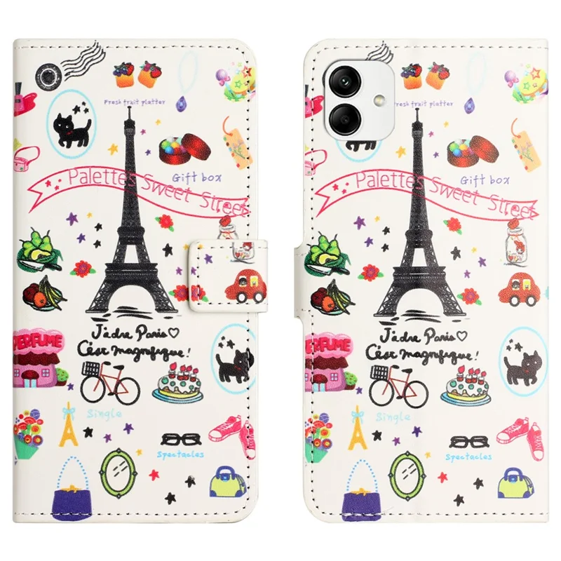 For Samsung Galaxy A05 4G Shockproof Case Pattern Printing PU Leather Wallet Phone Case - Iron Tower