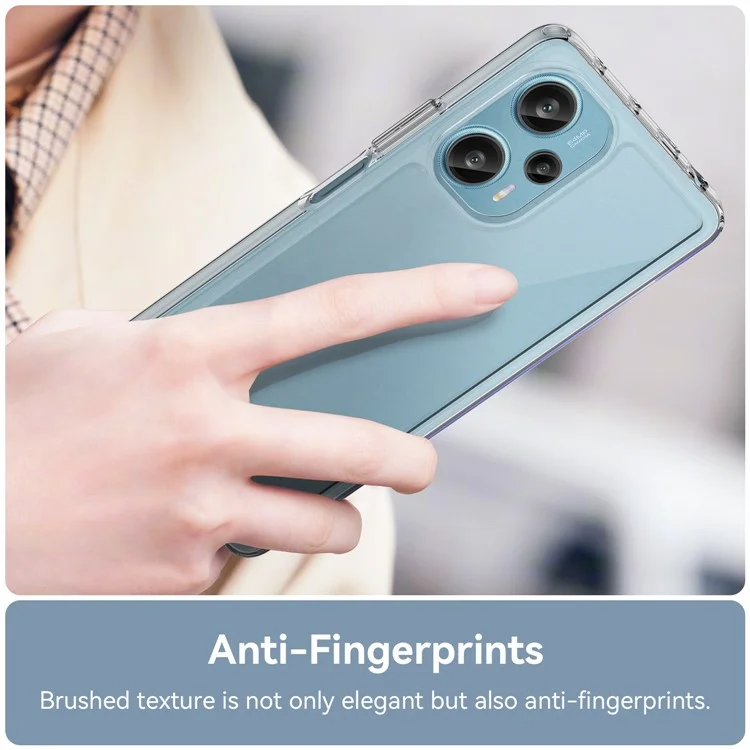 Per Xiaomi Redmi Note 12 Turbo / Poco F5 5G Custodia Telefonica Trasparente con Pulsanti Placcati (Foro Obiettivo Posteriore Grande)