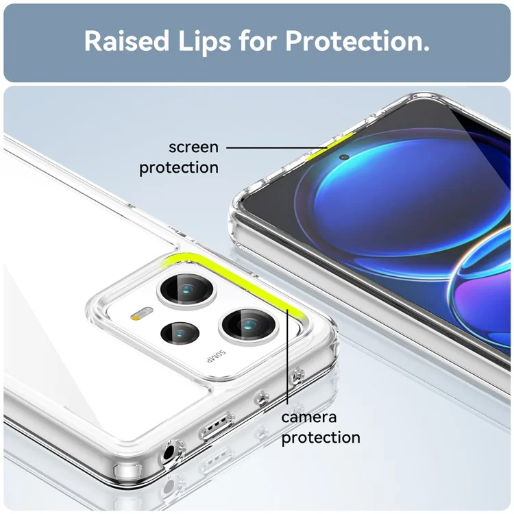For Xiaomi Redmi Note 12 Pro 5G / 12 Pro Speed 5G / Poco X5 Pro 5G Case Transparent Phone Cover (Big Rear Lens Hole)