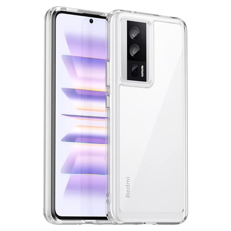 Pour Xiaomi Redmi K60 5G / K60 Pro 5G / Poco F5 Pro 5G Étui Boutons Électroplaqués Housse de téléphone (Grand Trou pour Objectif Arrière)