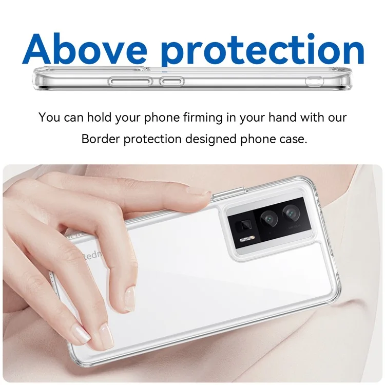 Pour Xiaomi Redmi K60 5G / K60 Pro 5G / Poco F5 Pro 5G Étui Boutons Électroplaqués Housse de téléphone (Grand Trou pour Objectif Arrière)