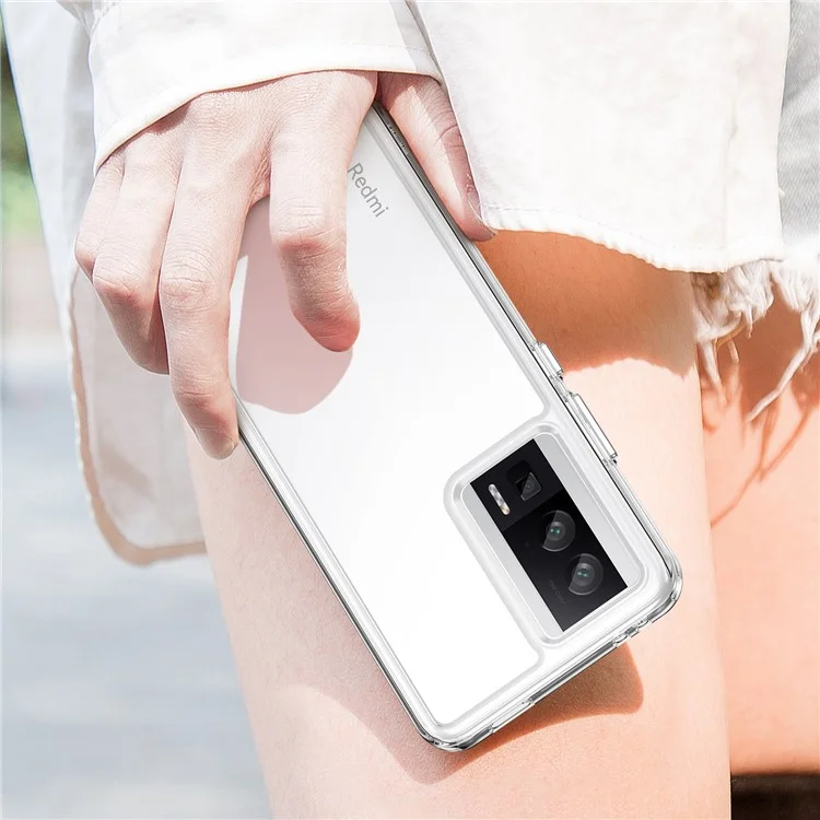 Pour Xiaomi Redmi K60 5G / K60 Pro 5G / Poco F5 Pro 5G Étui Boutons Électroplaqués Housse de téléphone (Grand Trou pour Objectif Arrière)