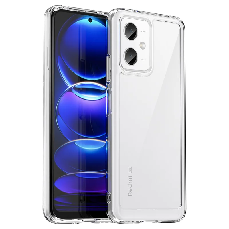 For Xiaomi Redmi Note 12 5G (China) / (India) / (Global) / Poco X5 5G Case TPU+Acrylic Cover (Big Rear Lens Hole)