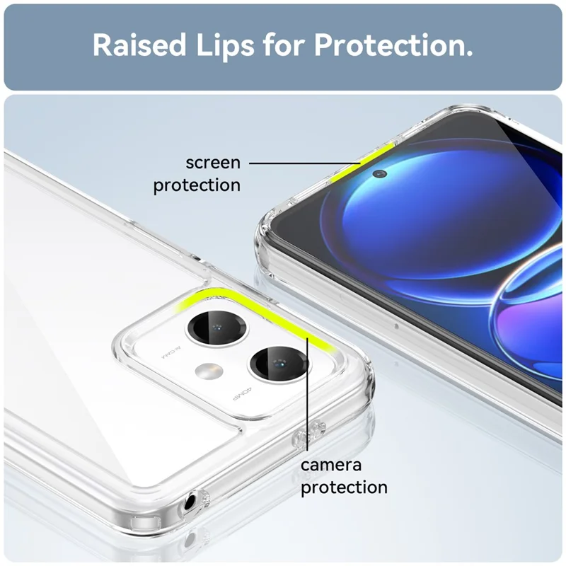 For Xiaomi Redmi Note 12 5G (China) / (India) / (Global) / Poco X5 5G Case TPU+Acrylic Cover (Big Rear Lens Hole)