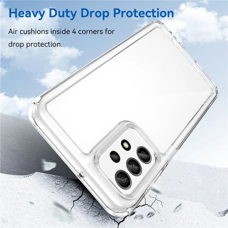 For Samsung Galaxy A23 4G / A23 5G (Global Version) Case Anti-scratch Clear Phone Cover (Big Rear Lens Hole)