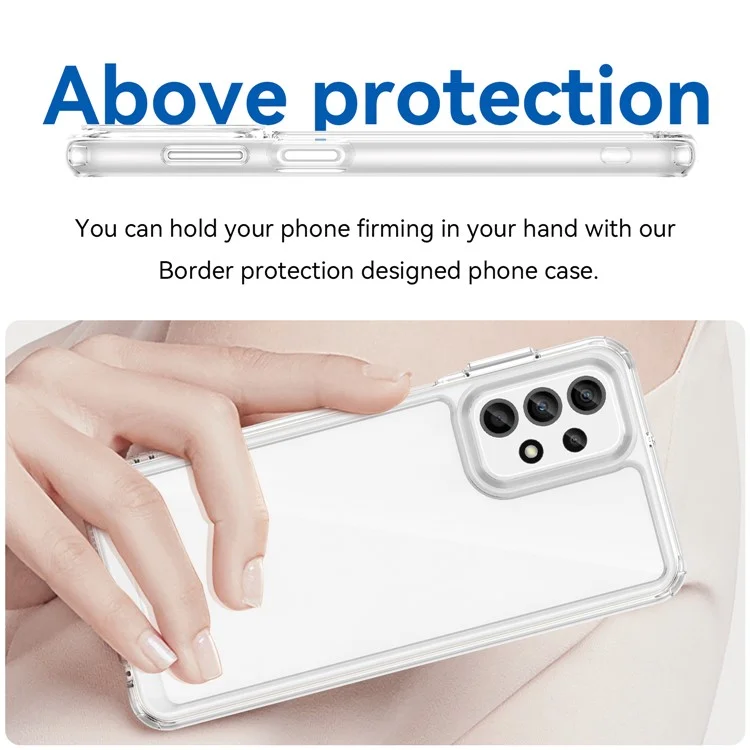For Samsung Galaxy A23 4G / A23 5G (Global Version) Case Anti-scratch Clear Phone Cover (Big Rear Lens Hole)
