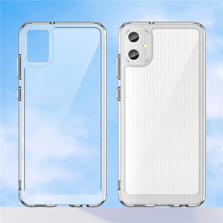 Для Samsung Galaxy A05 4G Clear Phone Case Электроплатные кнопки Чехол для телефона (Большое отверстие для задней линзы)