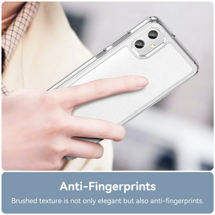 Для Samsung Galaxy A05 4G Clear Phone Case Электроплатные кнопки Чехол для телефона (Большое отверстие для задней линзы)