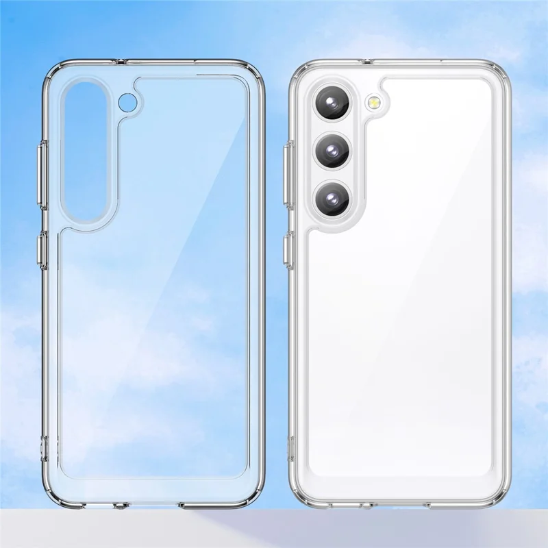 For Samsung Galaxy S23 Case Anti-drop Phone Cover with Electroplating Buttons (Big Rear Lens Hole)