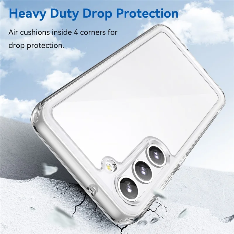 For Samsung Galaxy S23 Case Anti-drop Phone Cover with Electroplating Buttons (Big Rear Lens Hole)