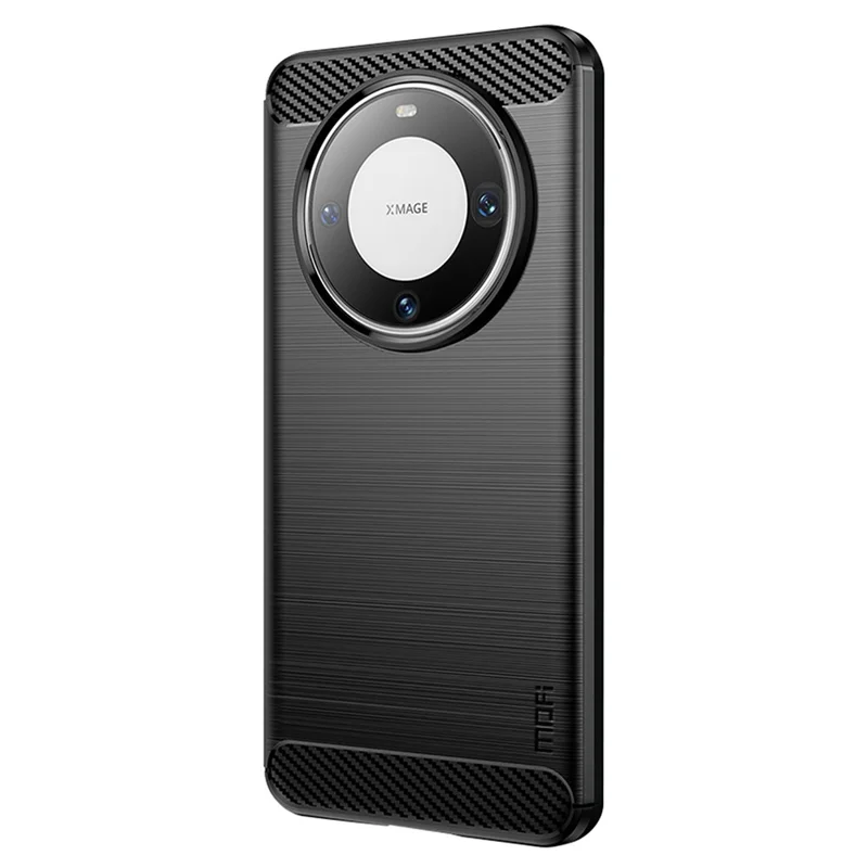 MOFI JK TPU Series-1 For Huawei Mate 60 Pro+ Case Carbon Fiber Texture Soft TPU Phone Cover - Black