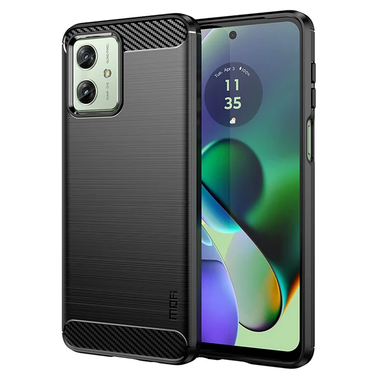 MOFI JK TPU Series-1 For Motorola Moto G54 5G Case Brushed TPU Phone Back Cover - Black