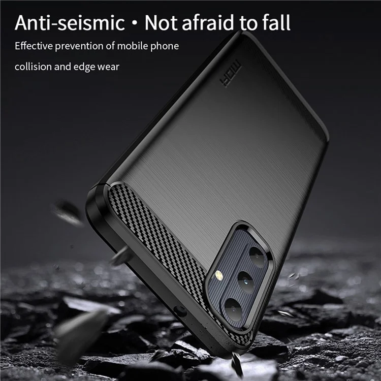 MOFI JK TPU Serie-1 Für Samsung Galaxy A05s 4G Deckung Soft TPU Gebürstetes Handyfall - Schwarz