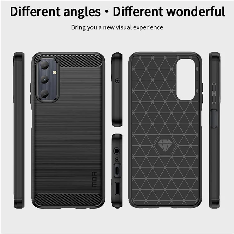 MOFI JK TPU Serie-1 Für Samsung Galaxy A05s 4G Deckung Soft TPU Gebürstetes Handyfall - Schwarz