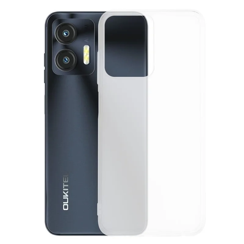 Anti-Drop Phone Cover para Capa Oukitel C35 Large Hole Cutout Cell Phone TPU Phone Protector - Transparente