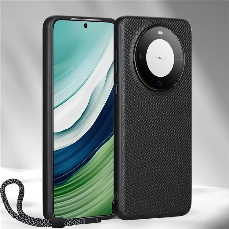Étui pour Huawei Mate 60 de la série VILI TC, revêtement en cuir PU anti-rayures et enveloppe en TPU texturé
