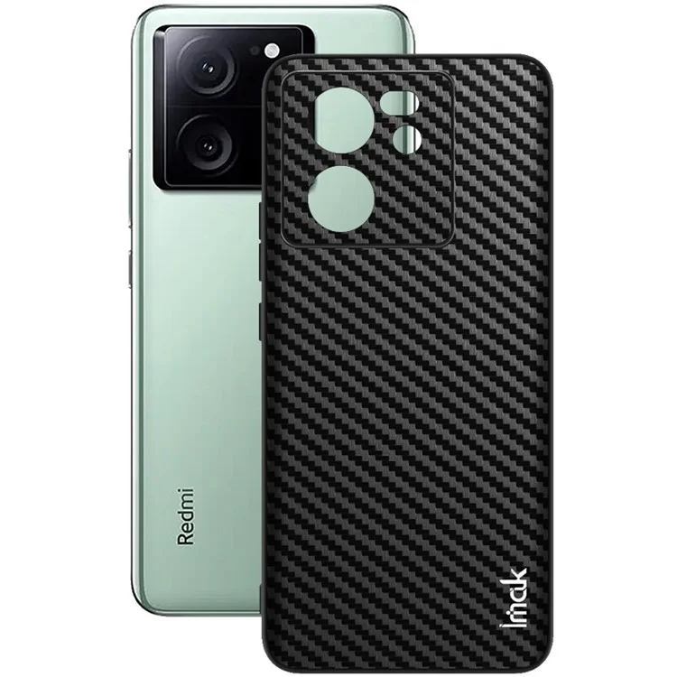 IMAK LX-5 Serie für Xiaomi Redmi K60 Ultra Case PU-Leder+PC+TPU Anti-Drop Telefonabdeckung - Carbonfaser-Textur