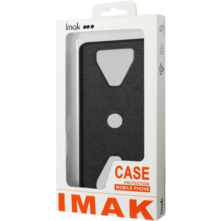 IMAK LX-5 Serie für Xiaomi Redmi K60 Ultra Case PU-Leder+PC+TPU Anti-Drop Telefonabdeckung - Carbonfaser-Textur