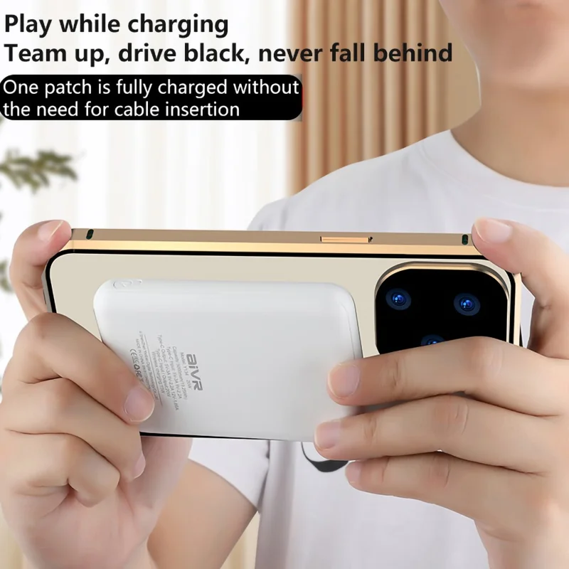 For iPhone 15 Pro Max Case Double Sided HD Tempered Glass Phone Cover Compatible with MagSafe - Gold