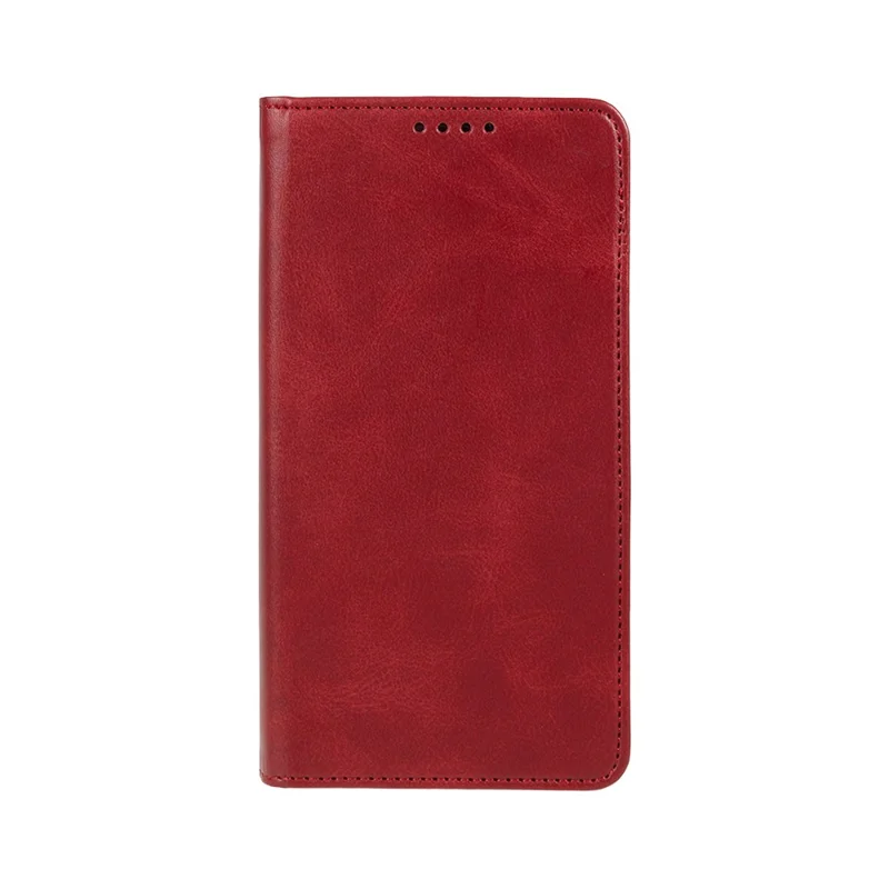 For Samsung Galaxy A15 5G Case Calf Texture Stand Wallet PU Leather Phone Cover - Red