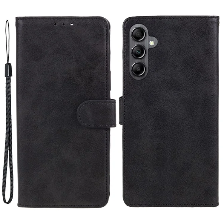 For Samsung Galaxy A15 5G Case Shockproof Leather Phone Cover Magnetic Wallet Stand Shell - Black
