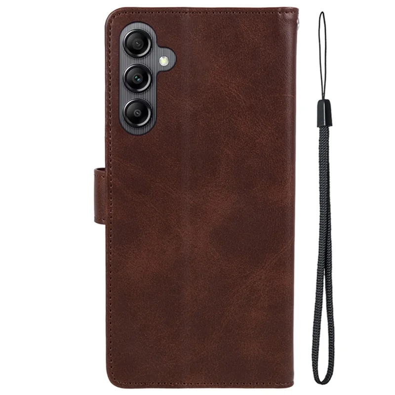 For Samsung Galaxy A15 5G Case Shockproof Leather Phone Cover Magnetic Wallet Stand Shell - Brown
