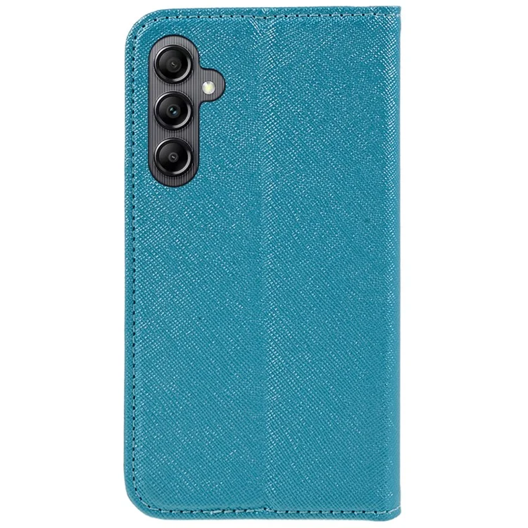 Para Samsung Galaxy A15 4G Case Anti-Scratch Stand Phone Cover PU Leather Wallet - Azul Céu