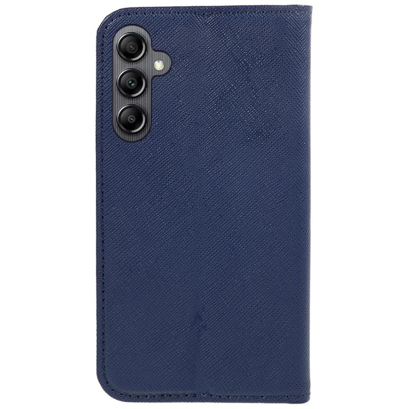 For Samsung Galaxy A15 4G Case Anti-Scratch Stand Phone Cover PU Leather Wallet - Dark Blue