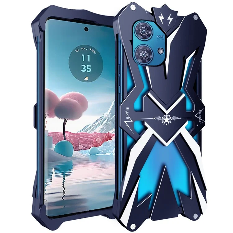 Para Motorola Edge 40 Neo 5G Funda Carcasa Protectora Antichoque de Aleación de Aluminio