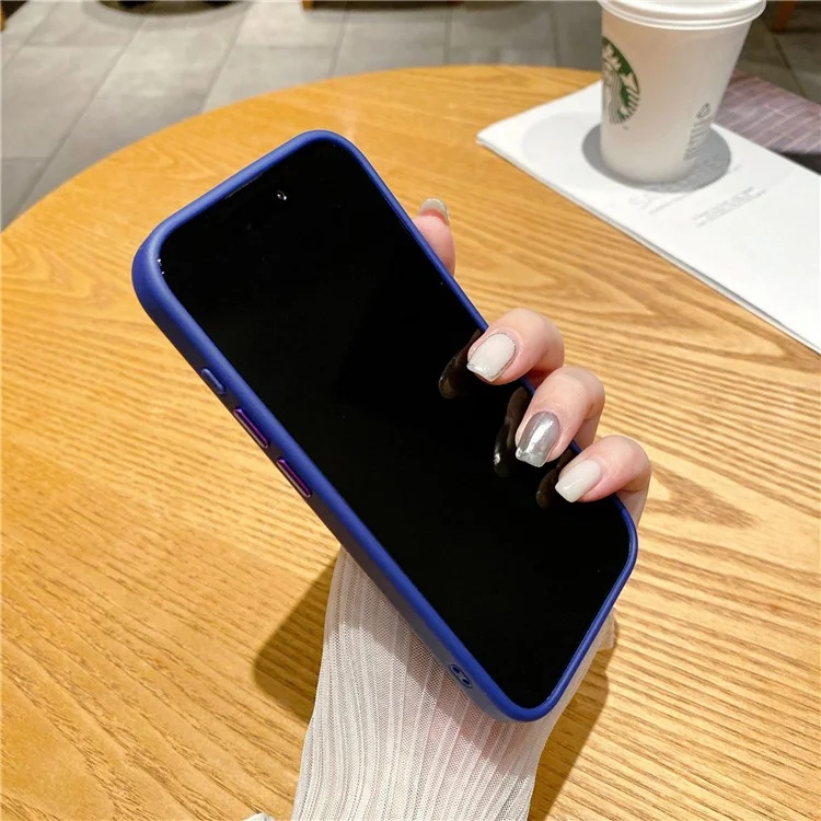 For iPhone 15 Pro Case Precise Cutout TPU+PC Anti-drop Mobile Phone Back Cover - Black