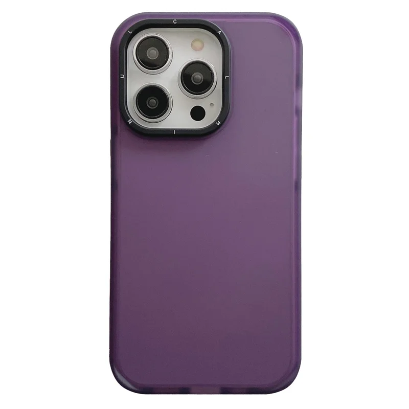 For iPhone 15 Pro Case Shockproof TPU+PC Hybrid Phone Back Cover - Dark Purple