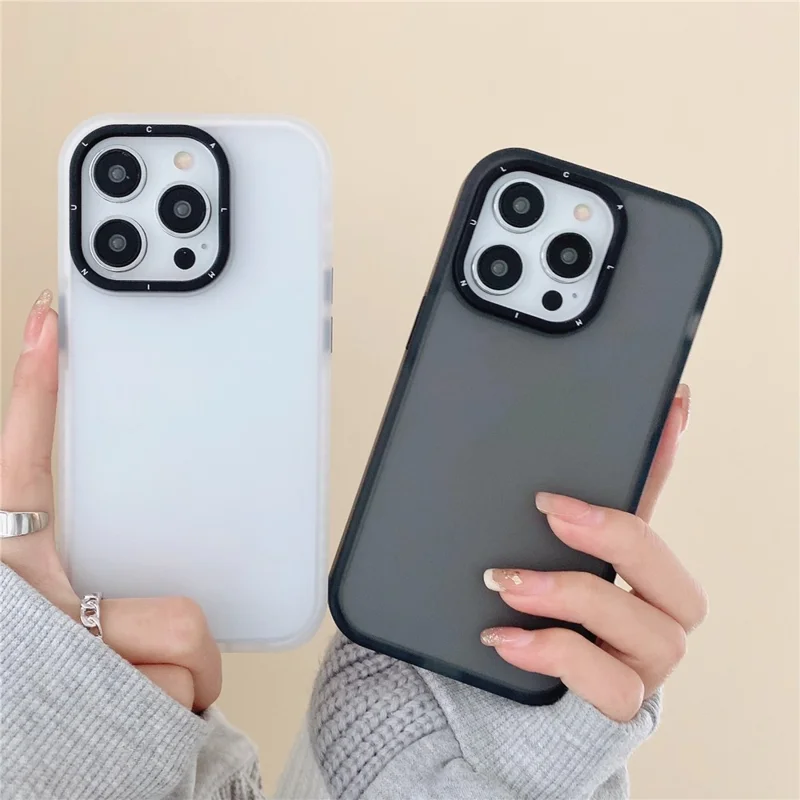 For iPhone 15 Pro Case Shockproof TPU+PC Hybrid Phone Back Cover - Dark Purple