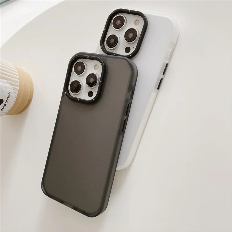 For iPhone 15 Pro Case Shockproof TPU+PC Hybrid Phone Back Cover - Dark Purple