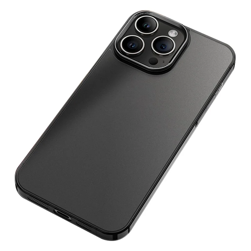 Obudowa VOERO na iPhone'a 14 Pro, odporna na zarysowania, PC+szkło hartowane, matowa obudowa na telefon - Czarny