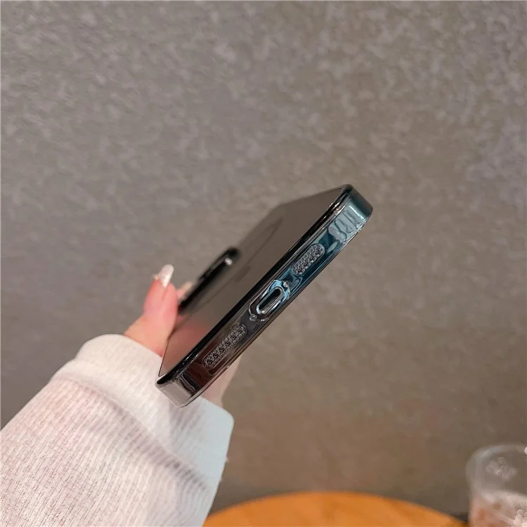 VOERO Para Funda de Teléfono iPhone 15 Pro, Capa Dual de PC + Vidrio Templado, Cubierta Mate - Púrpura