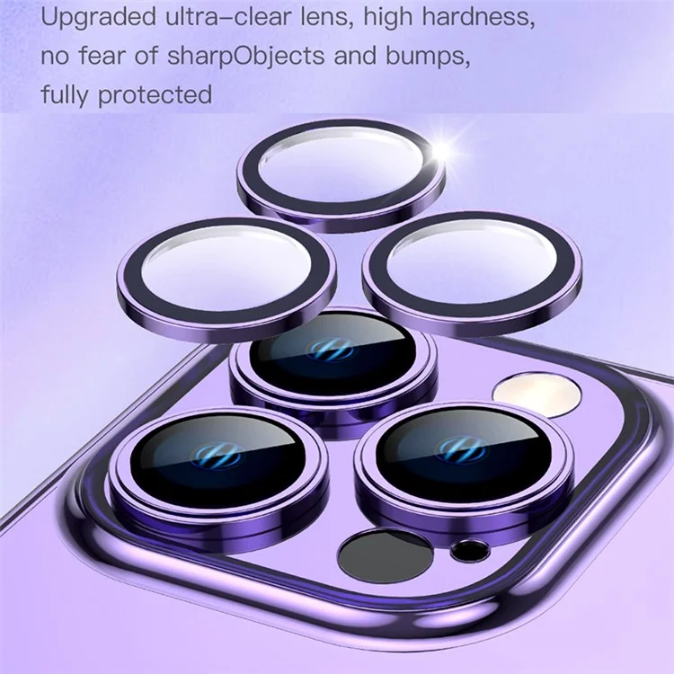 TOTU AA-155 Per iPhone 14 Pro Max Custodia Trasparente in TPU Morbido Placcatura Elettrolitica Cover per Telefono - Viola