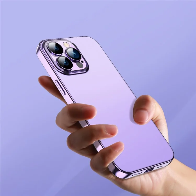 TOTU AA-155 Per iPhone 14 Pro Max Custodia Trasparente in TPU Morbido Placcatura Elettrolitica Cover per Telefono - Viola
