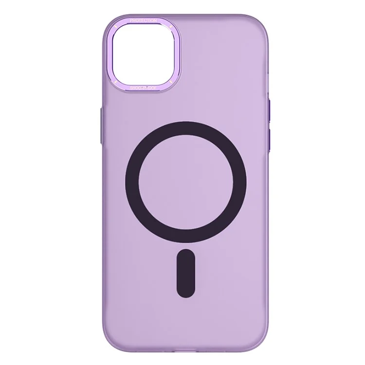 TOTU AA-194 für iPhone 14 Magnetische Hülle kompatibel mit MagSafe PC+Aluminiumlegierung Cover - Transparentes Lila