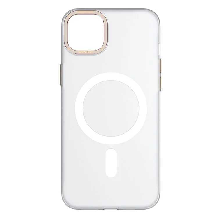 TOTU AA-194 Per iPhone 14 Plus Case Alloy Lens Frame Phone Cover Compatible con MagSafe - Bianco